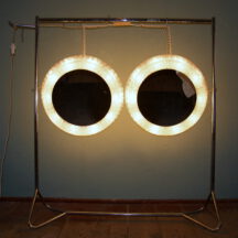 illuminated 70s perspex mirror