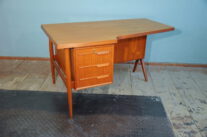 60s teak boomerang desk