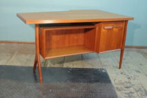 60s teak boomerang desk