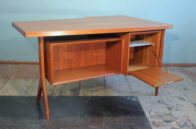 60s teak boomerang desk