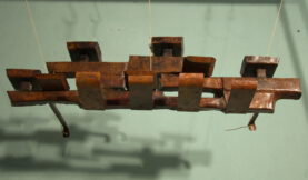 brutalist 50s copper wall-candleholder