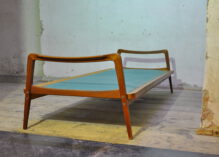 knoll antimott sofa/daybed, teak, 50er jahre