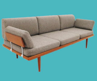 hvidt ‚minerva‘ teak sofa