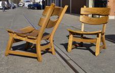 Oak Lounge Chairs, 1960s