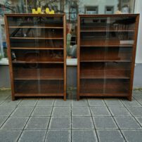 1930s german bauhaus vitrines solid oak