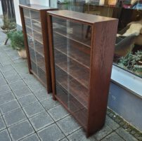 1930s german bauhaus vitrines solid oak