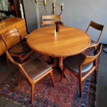 esstisch teak rund denmark 60s