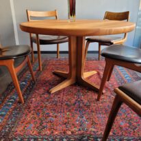 esstisch teak rund denmark 60s