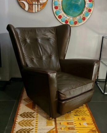 60s leather wingbackchair hk-furniture