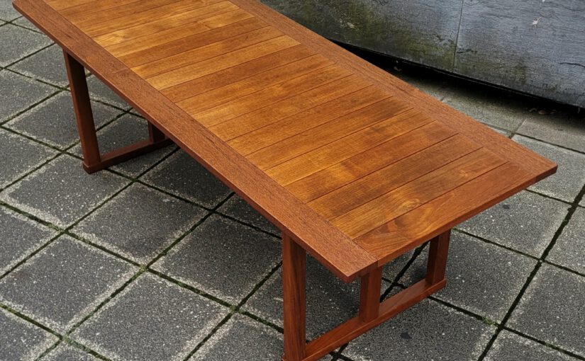 rare kaj winding ’safari‘ teak table