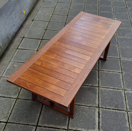 rare kaj winding ’safari‘ teak table