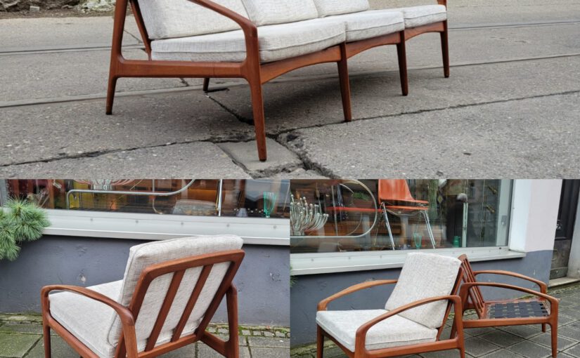 60s teak sofa sessel ähnlich paperknife chair