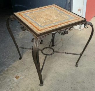 forged iron terrazzo table