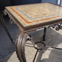 forged iron terrazzo table