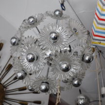 italian chrome/glass sputnik