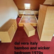 dalvera italy 70s rattan bedroom