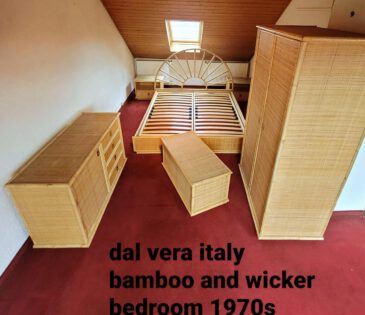 dalvera italy 70s rattan bedroom