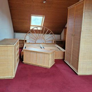 dalvera italy 70s rattan bedroom