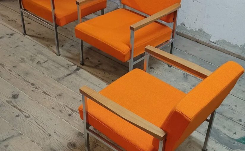 vintage midcentury nürnberg / 60s sessel in orange