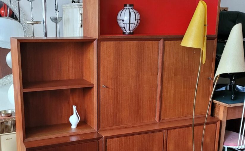 vintage midcentury nürnberg / modulare 60s teak schrankwand